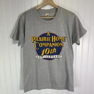 Vintage 1984 Prairie Home Companion T-Shirt Grey 10th Anniversary Single Stitch